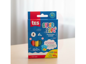 Massa de Modelar Super Soft com 6 Cores