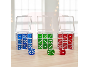 Kit com 9 Dados Coloridos 1x1cm – Cores Variadas